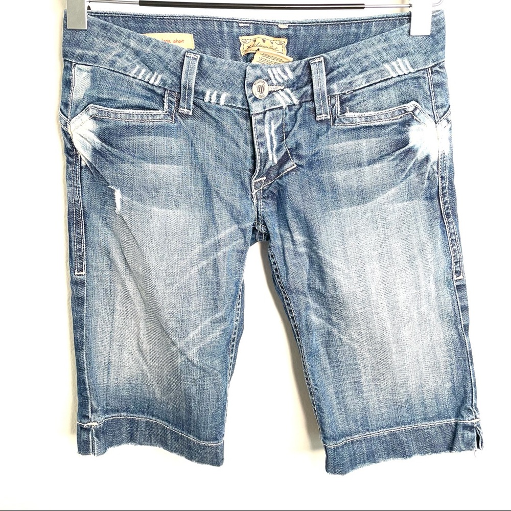 William Rast Lisa Shorts Womens Size 26 Blue Denim Long Shorts Bermuda